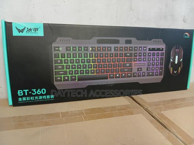 Gaming Keyboard Qwerty Mouse – Bt-390 – Black - thumbnail 2
