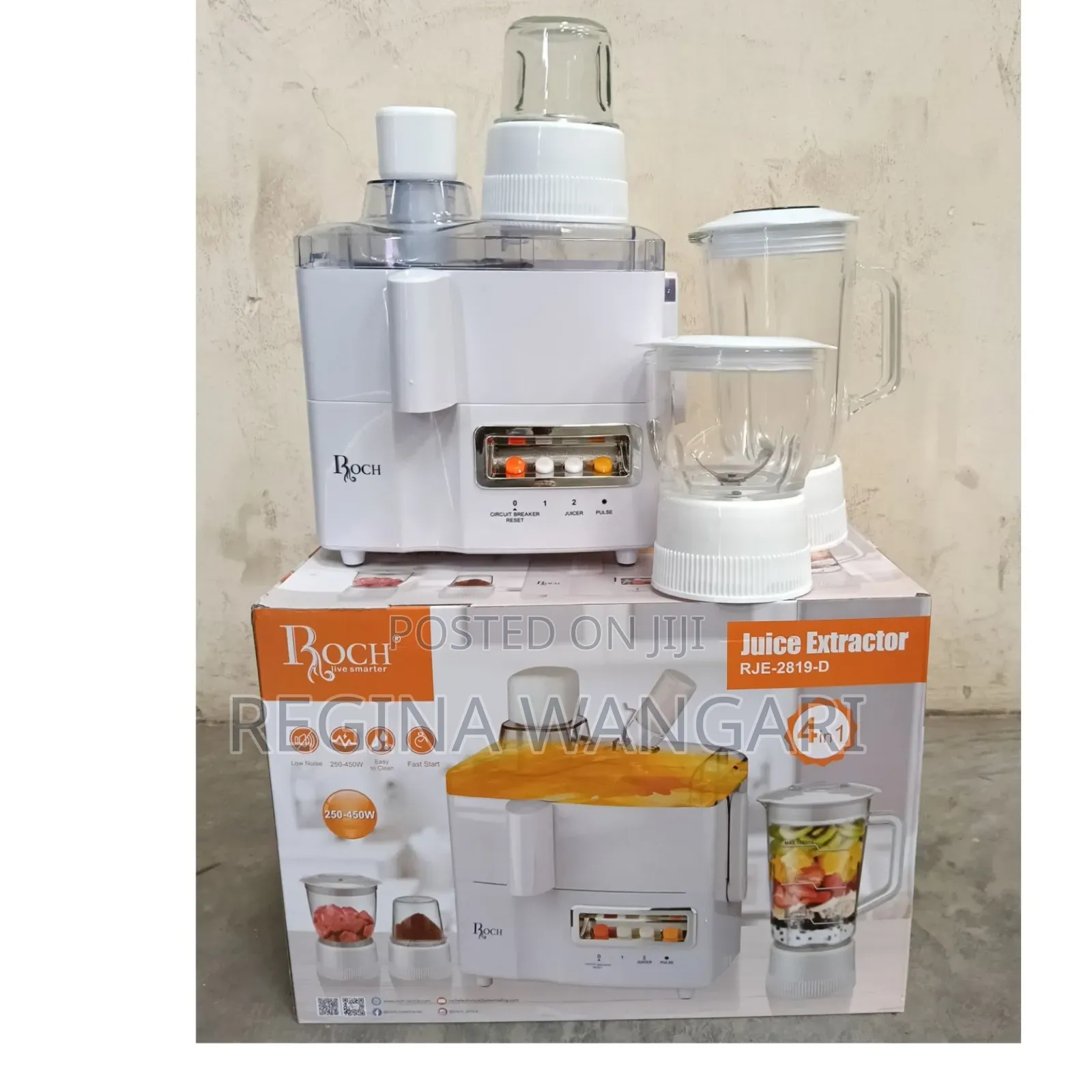 Roch 4 in 1 Juicer -Blender-Grinder and Mill Food Processor at 4600