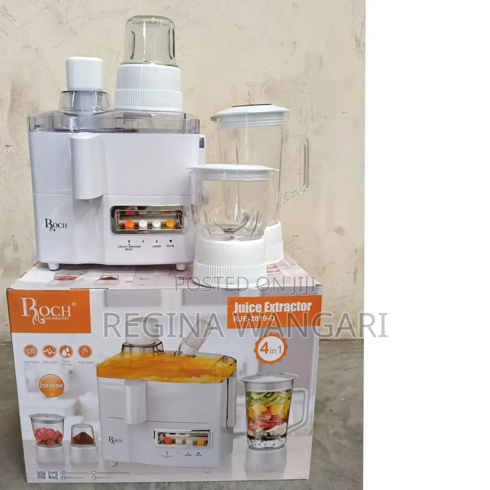 Roch 4 in 1 Juicer -Blender-Grinder and Mill Food Processor at 4600