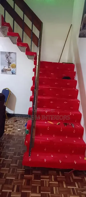 Staircase 12mm Red Dotted Executive Carpet