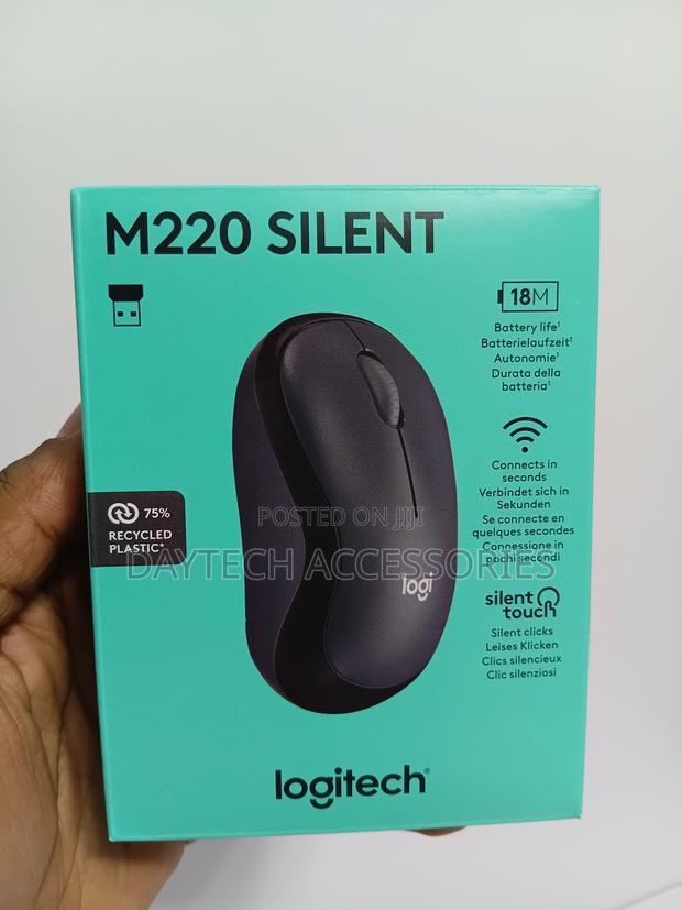 Logitech M220 Silent Wireless Ultra-Silent Mouse - Black - thumbnail 2