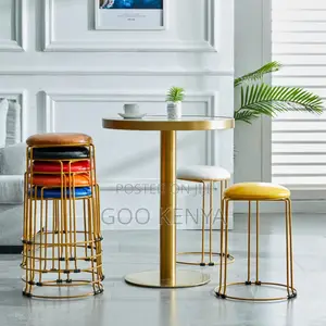Kitchen Stool; Premium Round Upholstered Kitchen Stool