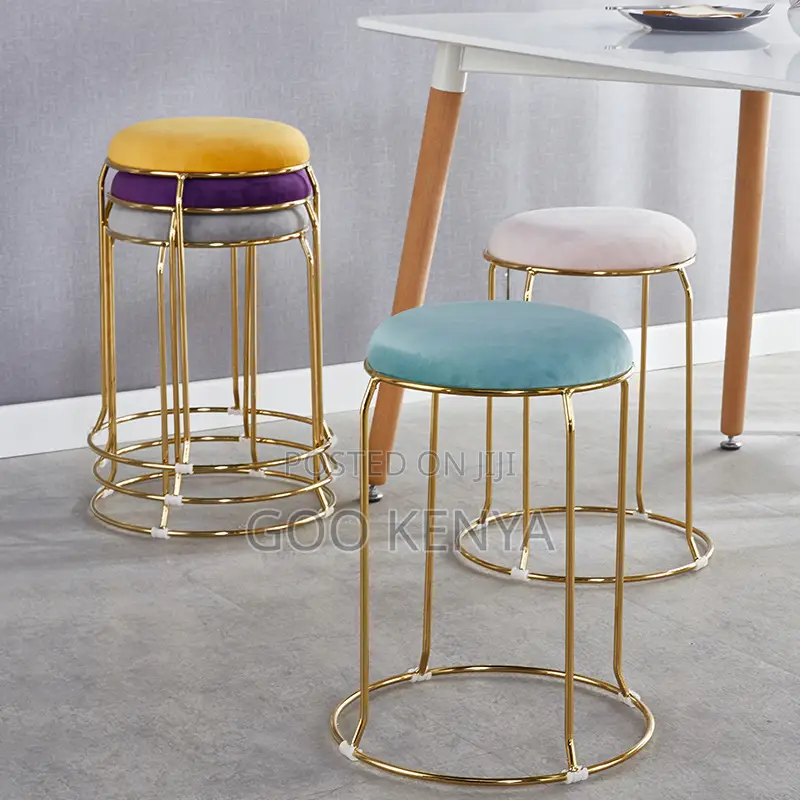 Kitchen Stool; Premium Round Upholstered Kitchen Stool