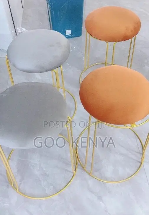 Kitchen Stool; Premium Round Upholstered Kitchen Stool