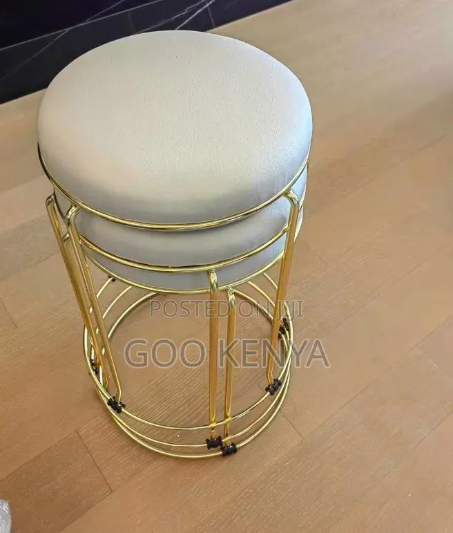 Kitchen Stool; Premium Round Upholstered Kitchen Stool