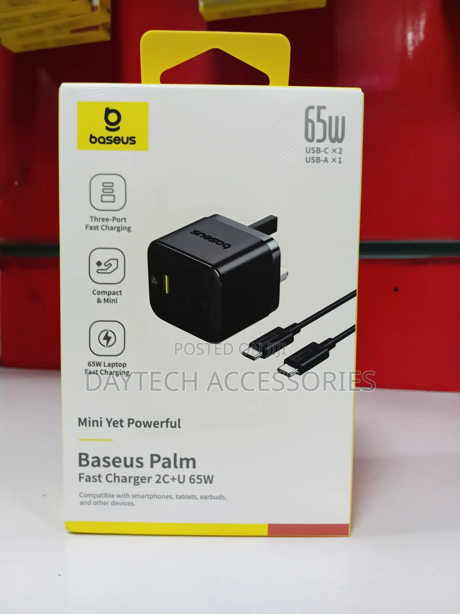 Baseus Palm Fast Charger 2c+U 65w – Uk