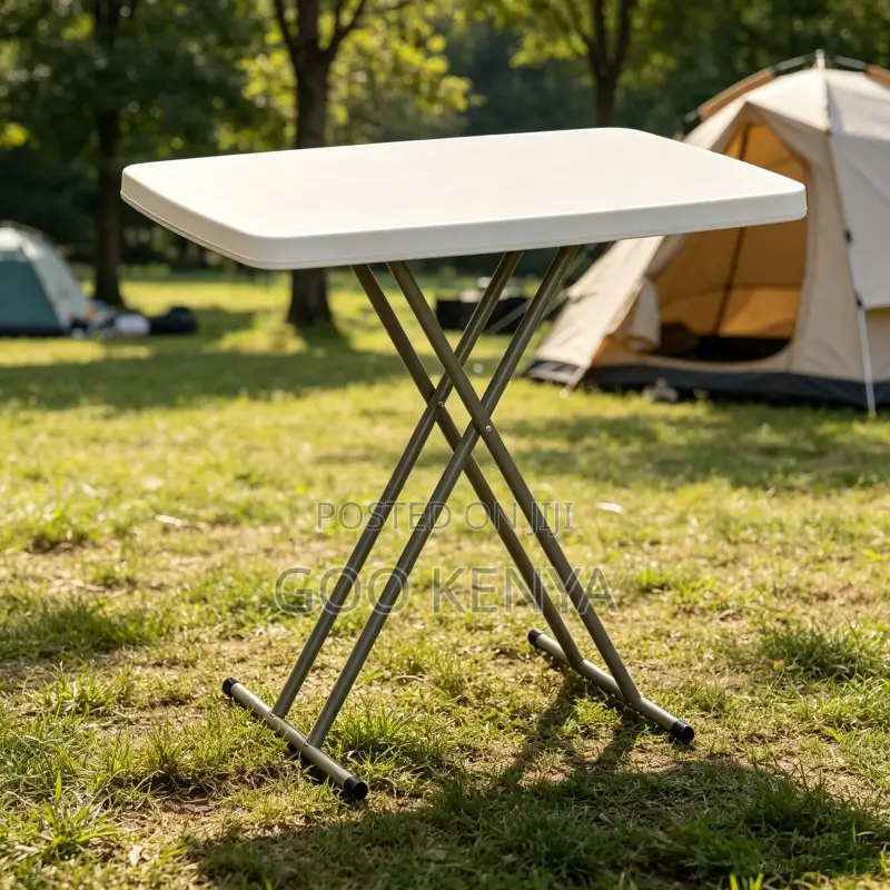 Outdoor Table; Premium White Minimalist Folding Table