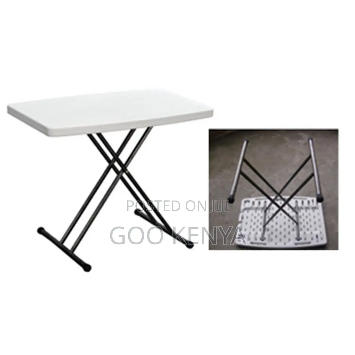 Outdoor Table; Premium White Minimalist Folding Table