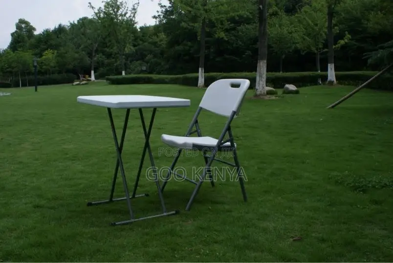 Outdoor Table; Premium White Minimalist Folding Table