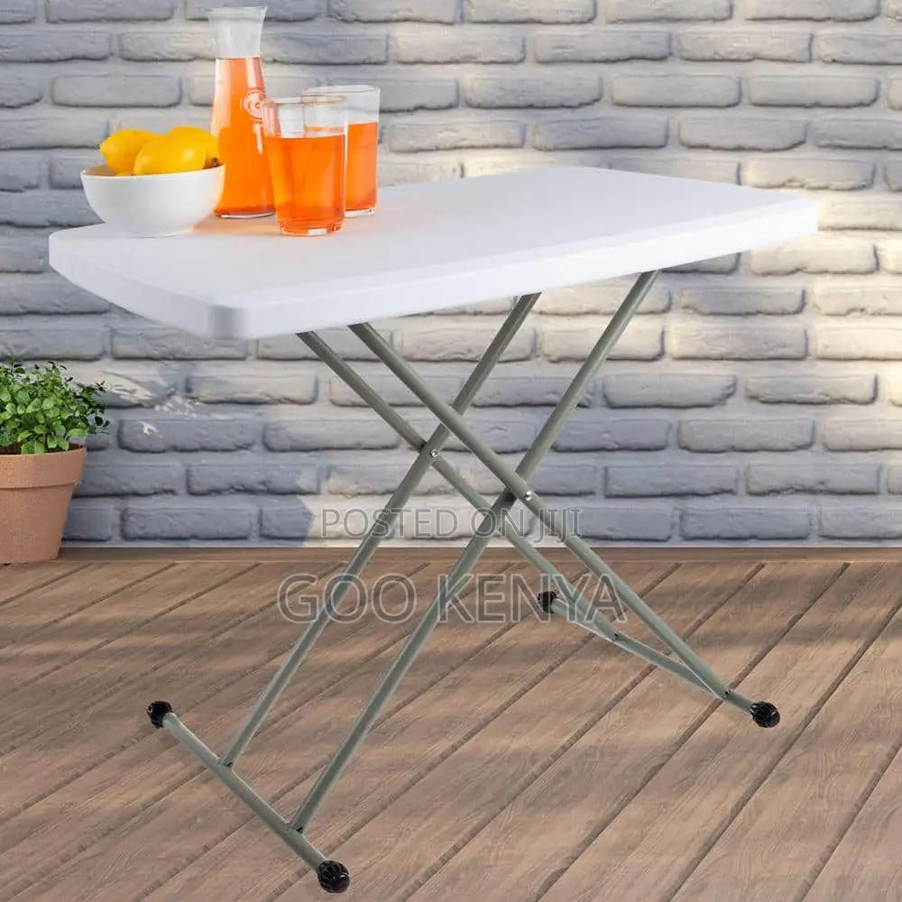 Outdoor Table; Premium White Minimalist Folding Table