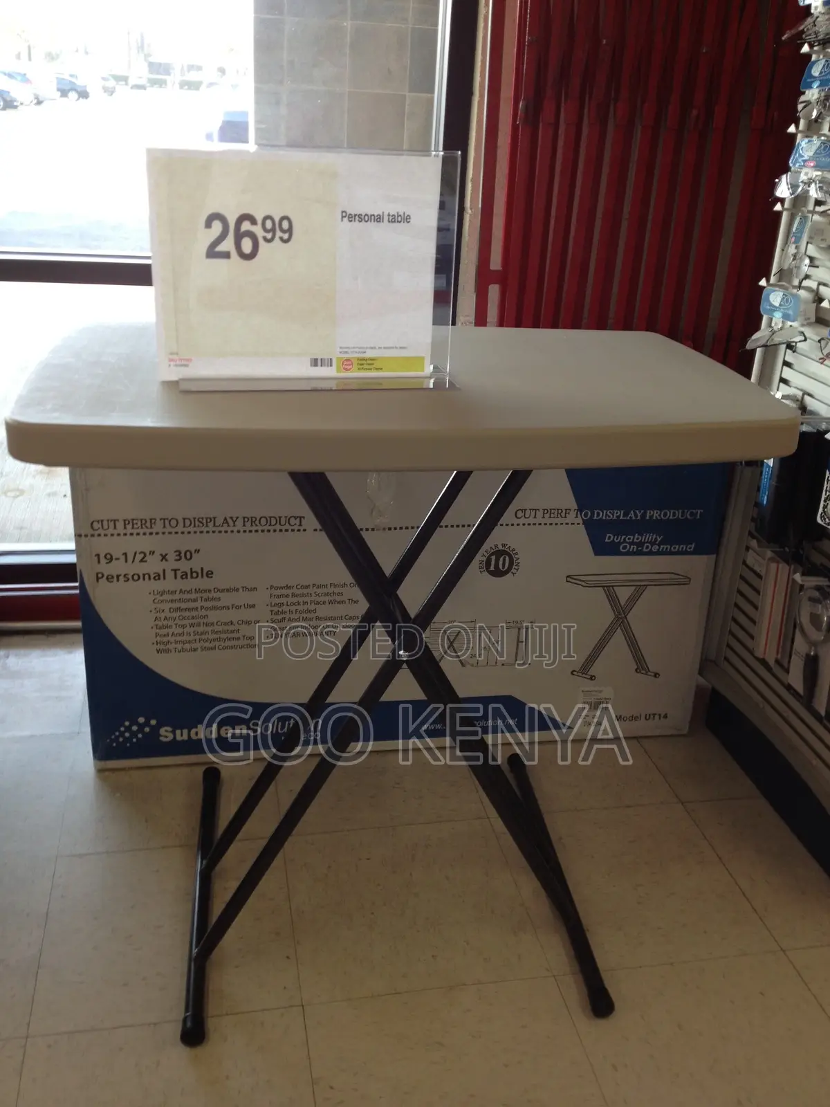 Outdoor Table; Premium White Minimalist Folding Table