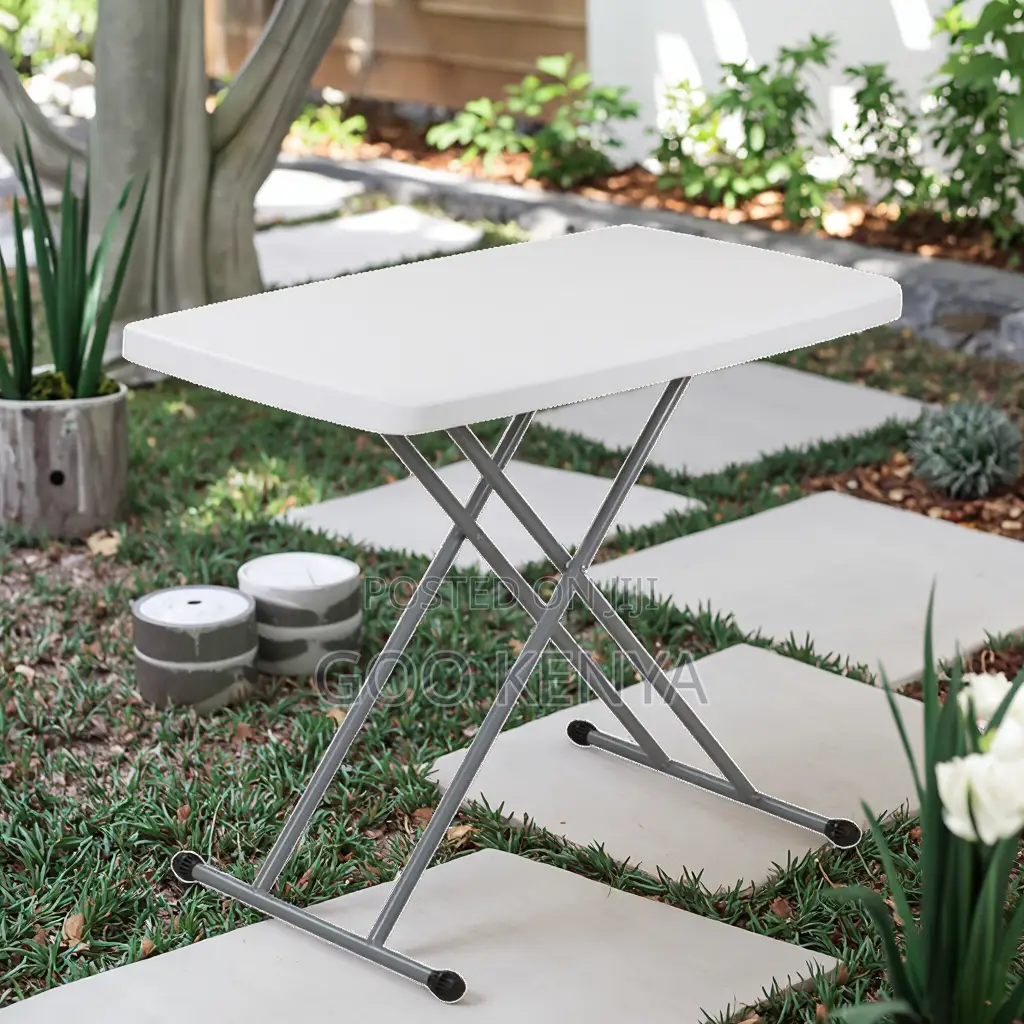 Outdoor Table; Premium White Minimalist Folding Table