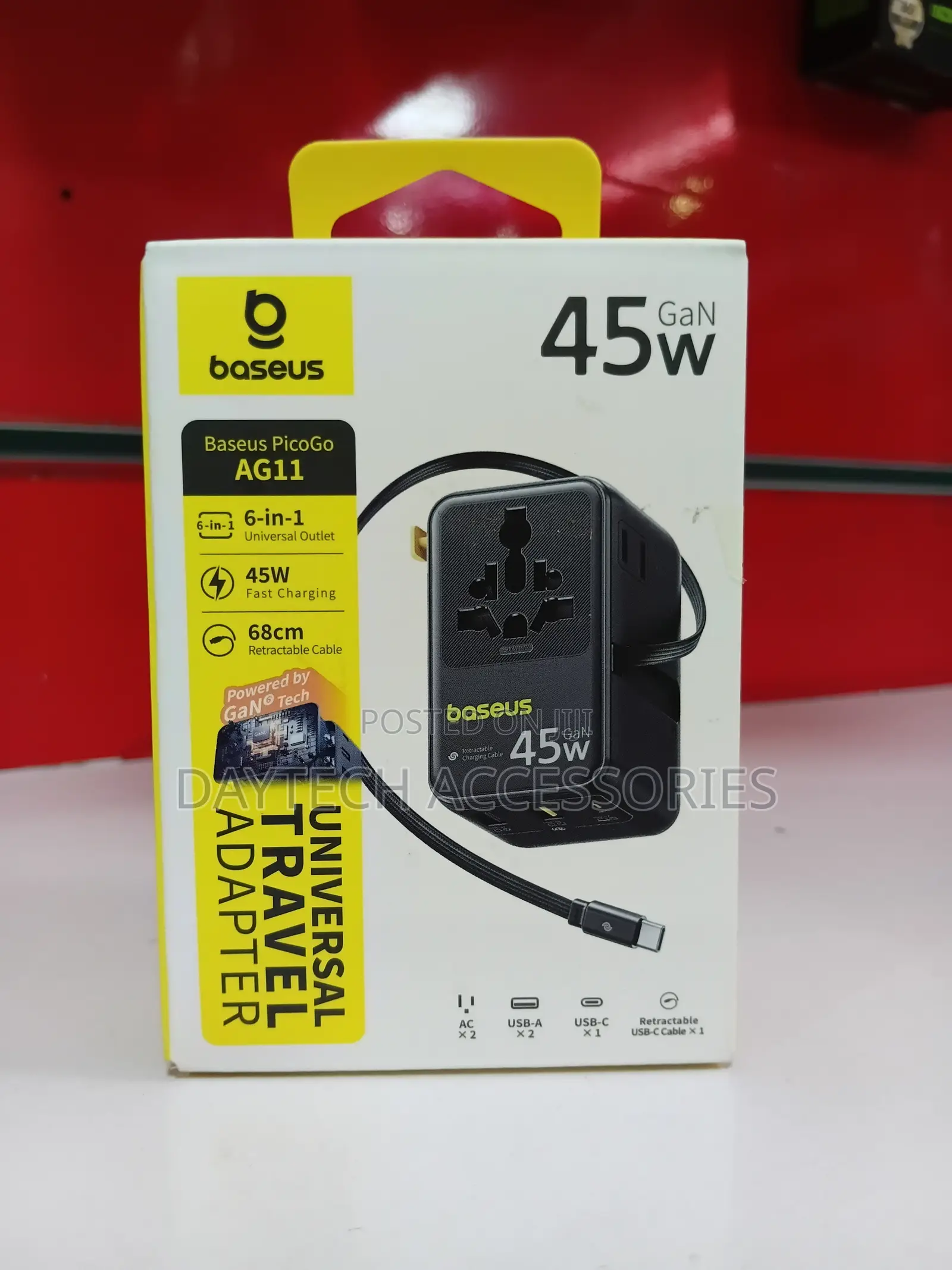 Baseus Picogo Ag11 45w Global Travel Charger (Us/Uk/Eu/Au)