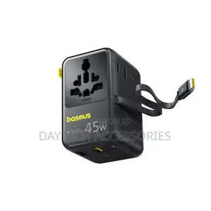 Baseus Picogo Ag11 Universal Travel Adapter 2ac+2u+2c 45w - Black