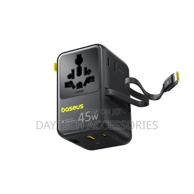 Baseus Picogo Ag11 Universal Travel Adapter 2ac+2u+2c 45w - Black - thumbnail 2