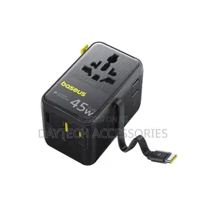 Baseus Picogo Ag11 Universal Travel Adapter 2ac+2u+2c 45w - Black
