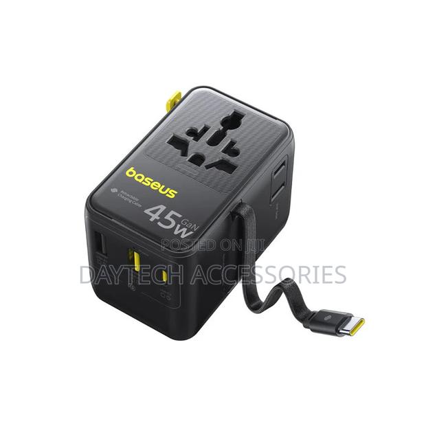 Baseus Picogo Ag11 Universal Travel Adapter 2ac+2u+2c 45w - Black - thumbnail 3