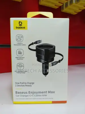 Baseus Enjoyment Max 60w Car Charger.