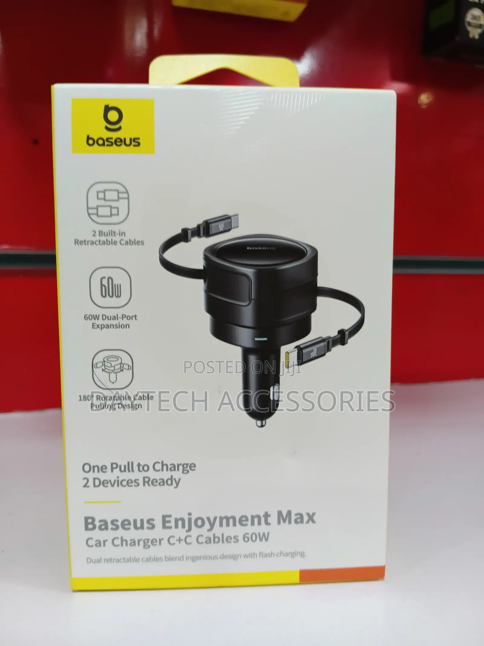 Baseus Enjoyment Max 60w Car Charger.