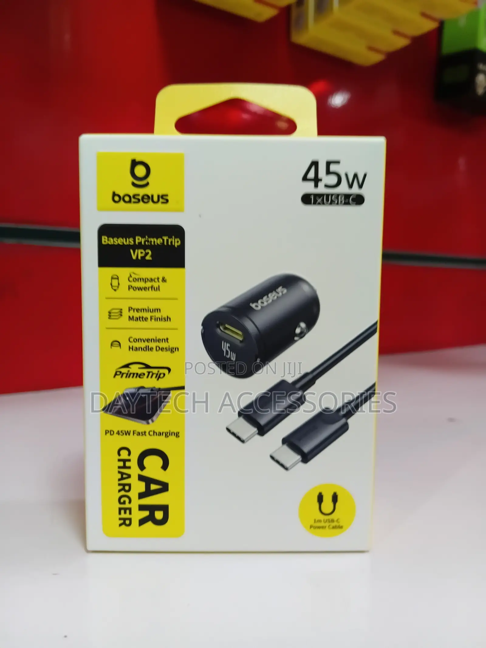 Baseus Primetrip Vp2 Car Charger 45w With C-C Cable.