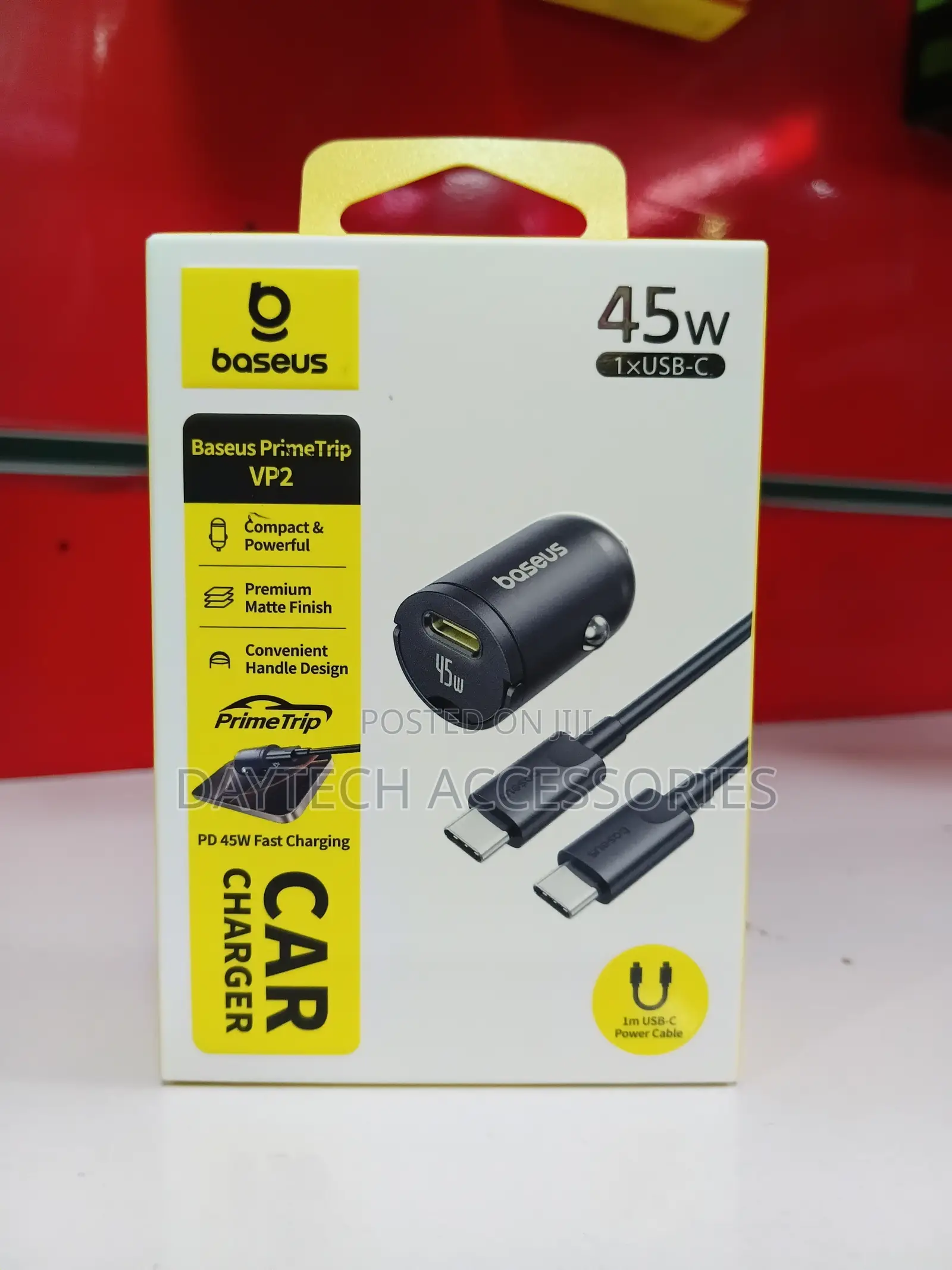 Baseus Primetrip Vp2 Car Charger 45w Ultra-Mini Ufcs Fast Charging.