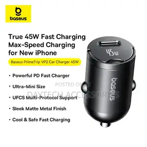 Baseus Primetrip Vp2 Car Charger 45w Ultra-Mini Ufcs Fast Charging.