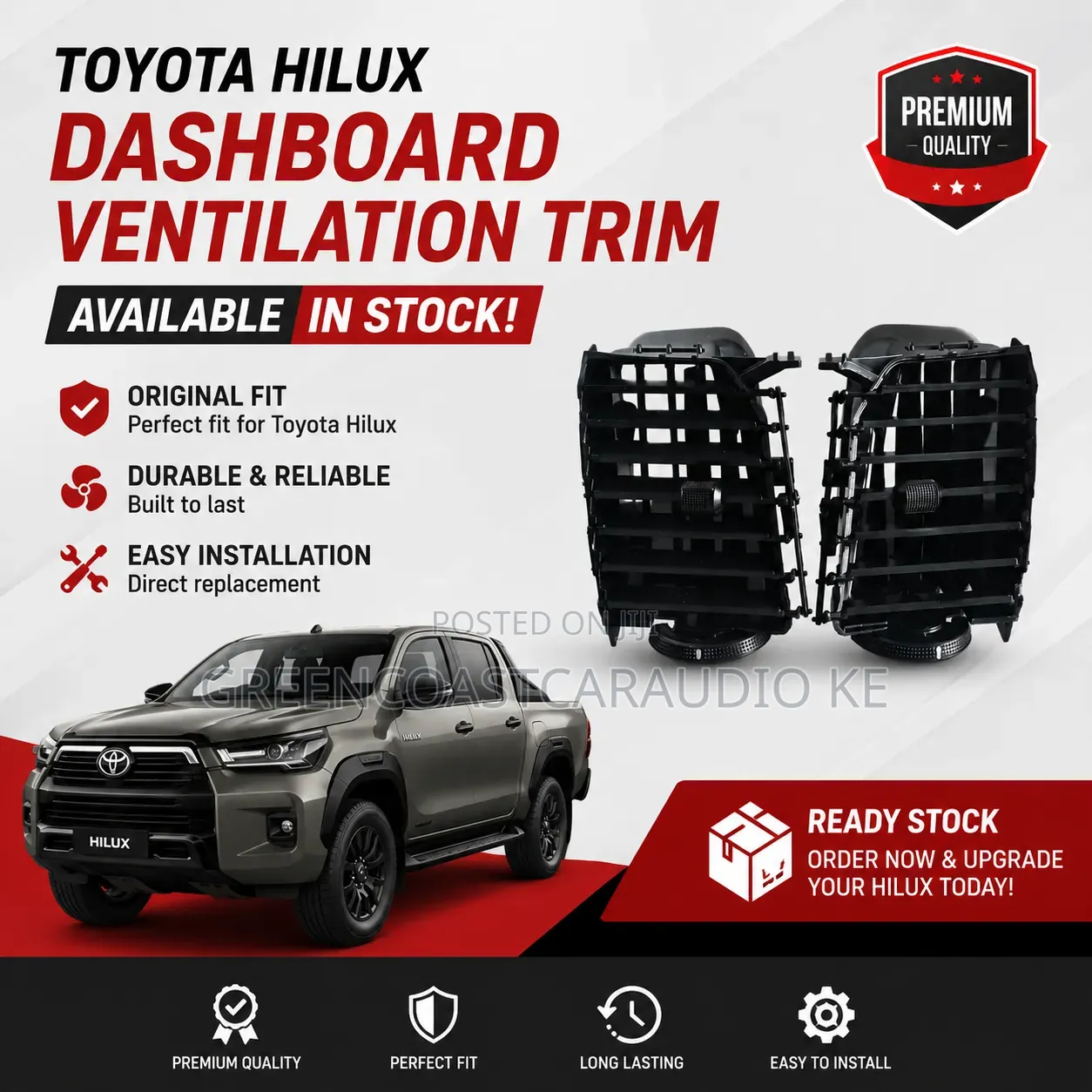 Toyota Hilux 2006_2013 Dashboard Air Ventilation Trim Available