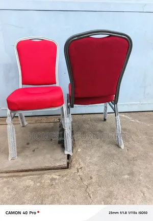 Premium Banquet Conference Chair – Red Fabric Stackable Event Chair
