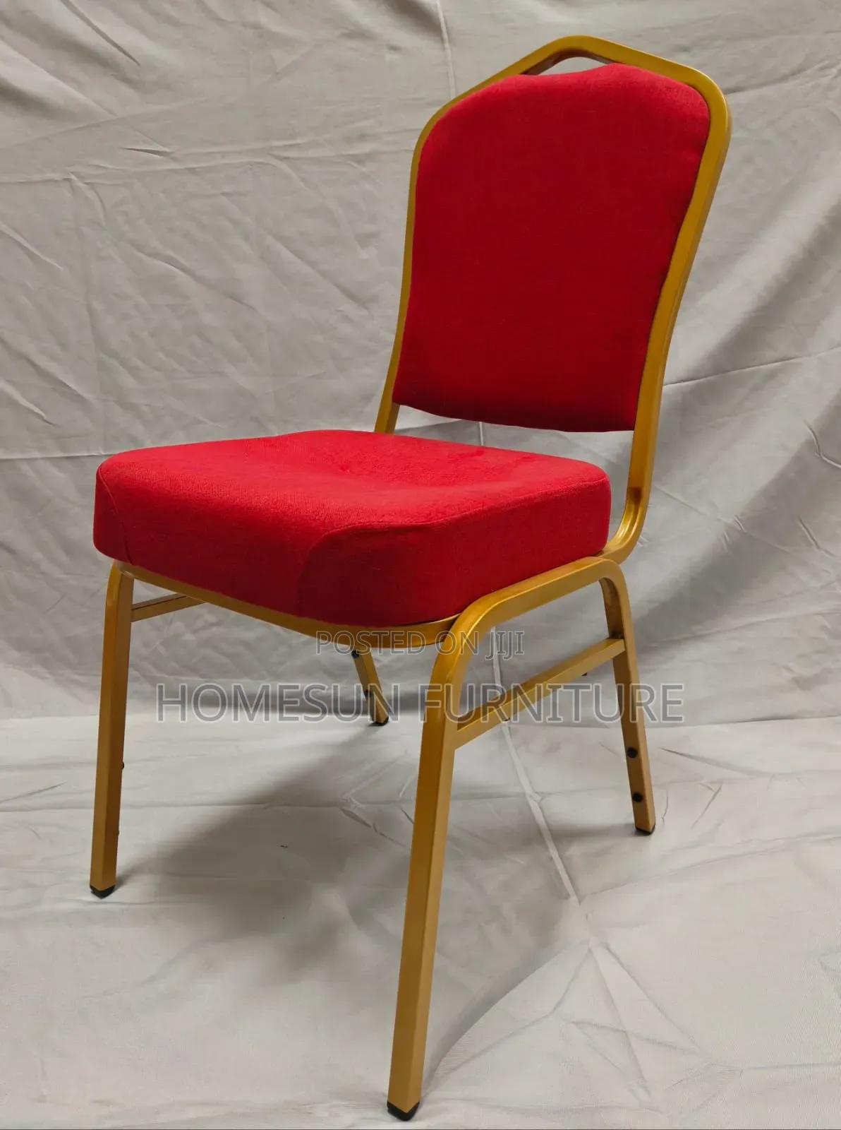 Premium Banquet Conference Chair – Red Fabric Stackable Event Chair