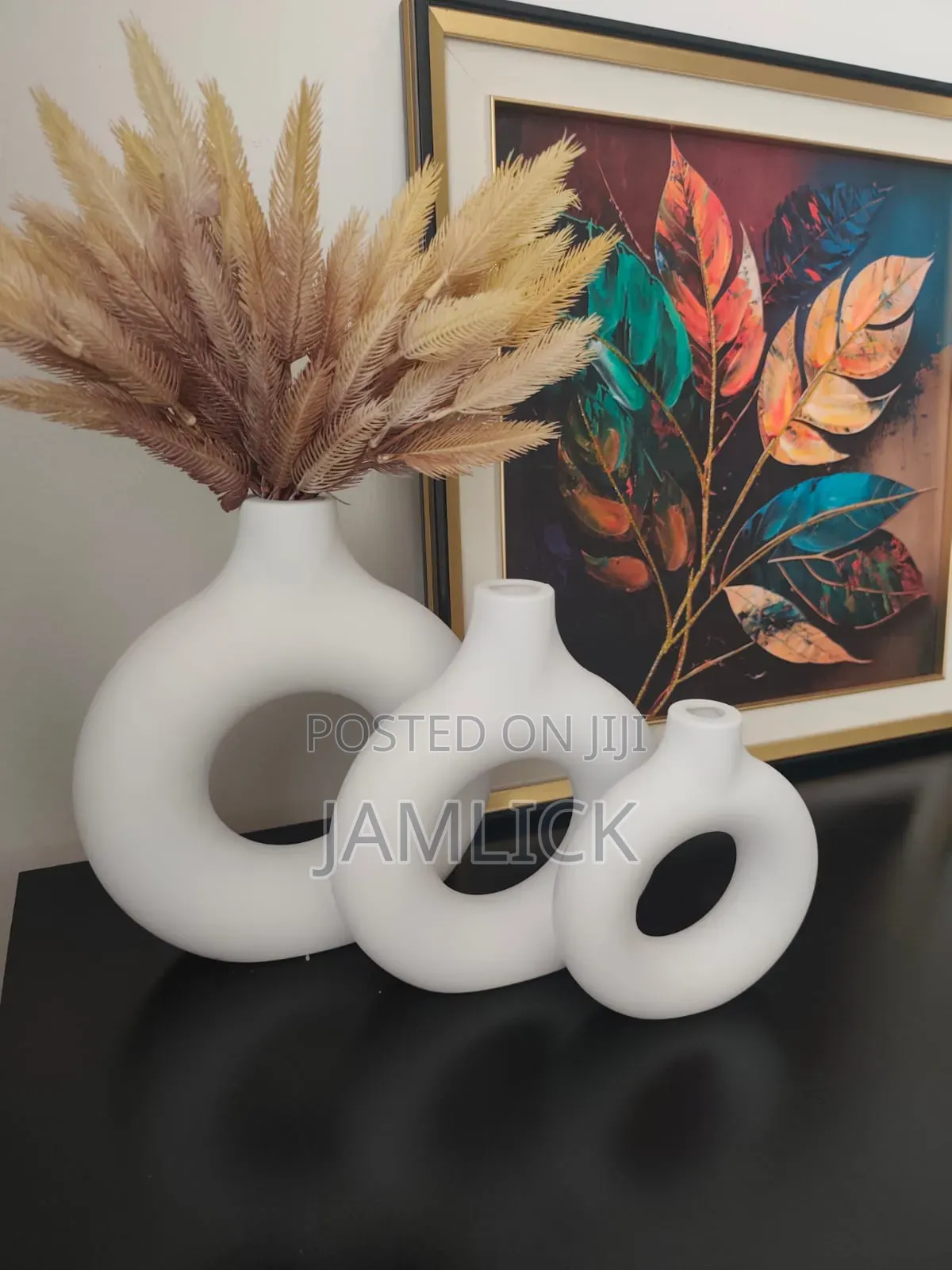 3-Piece Minimalist Art Décor Tabletop Vase Set - Rb