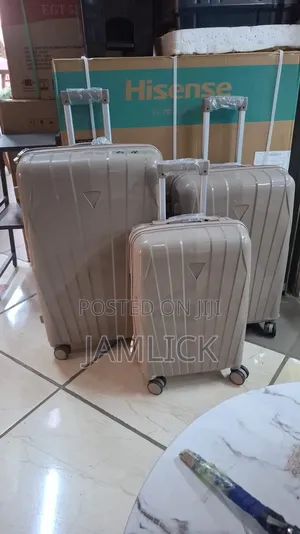 Brown Unbreakable Pp 3-in-1 Suitcase Set - Pt