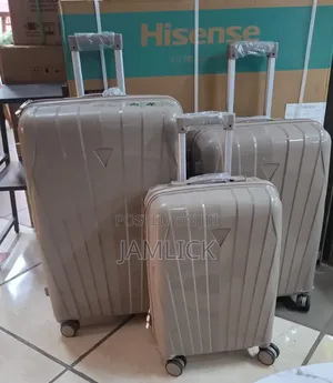 Brown Unbreakable Pp 3-in-1 Suitcase Set - Pt
