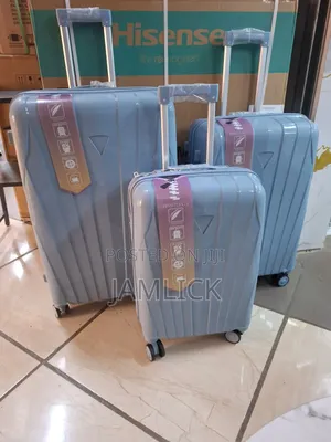 Light Blue Unbreakable Pp 3-in-1 Suitcase Set - Pt