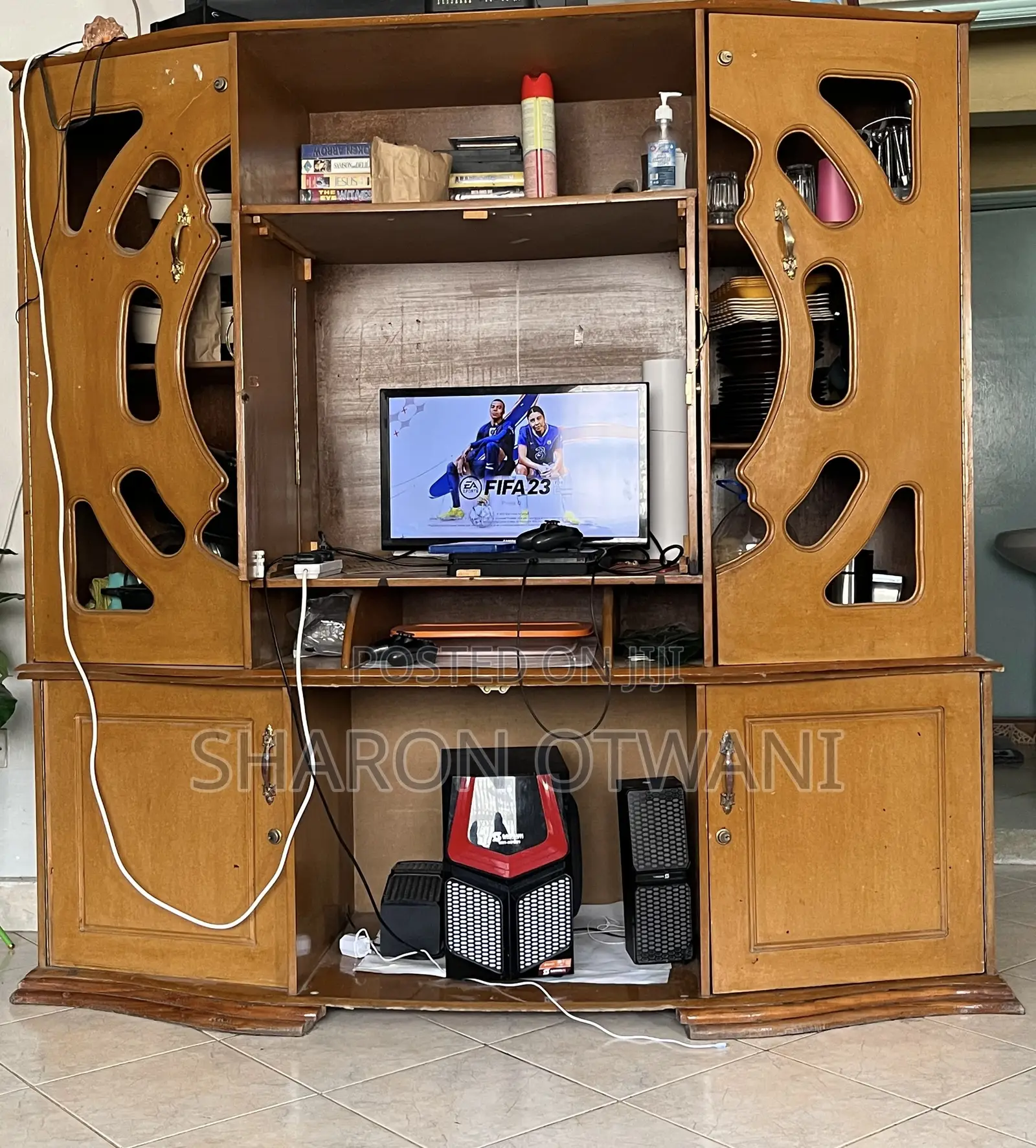 2 Wooden Wall Unit Cabinets (Can Be Sold Separately)
