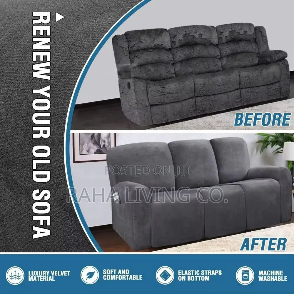 High Density Velvet Recliner Sofa Covers | 3 Colours