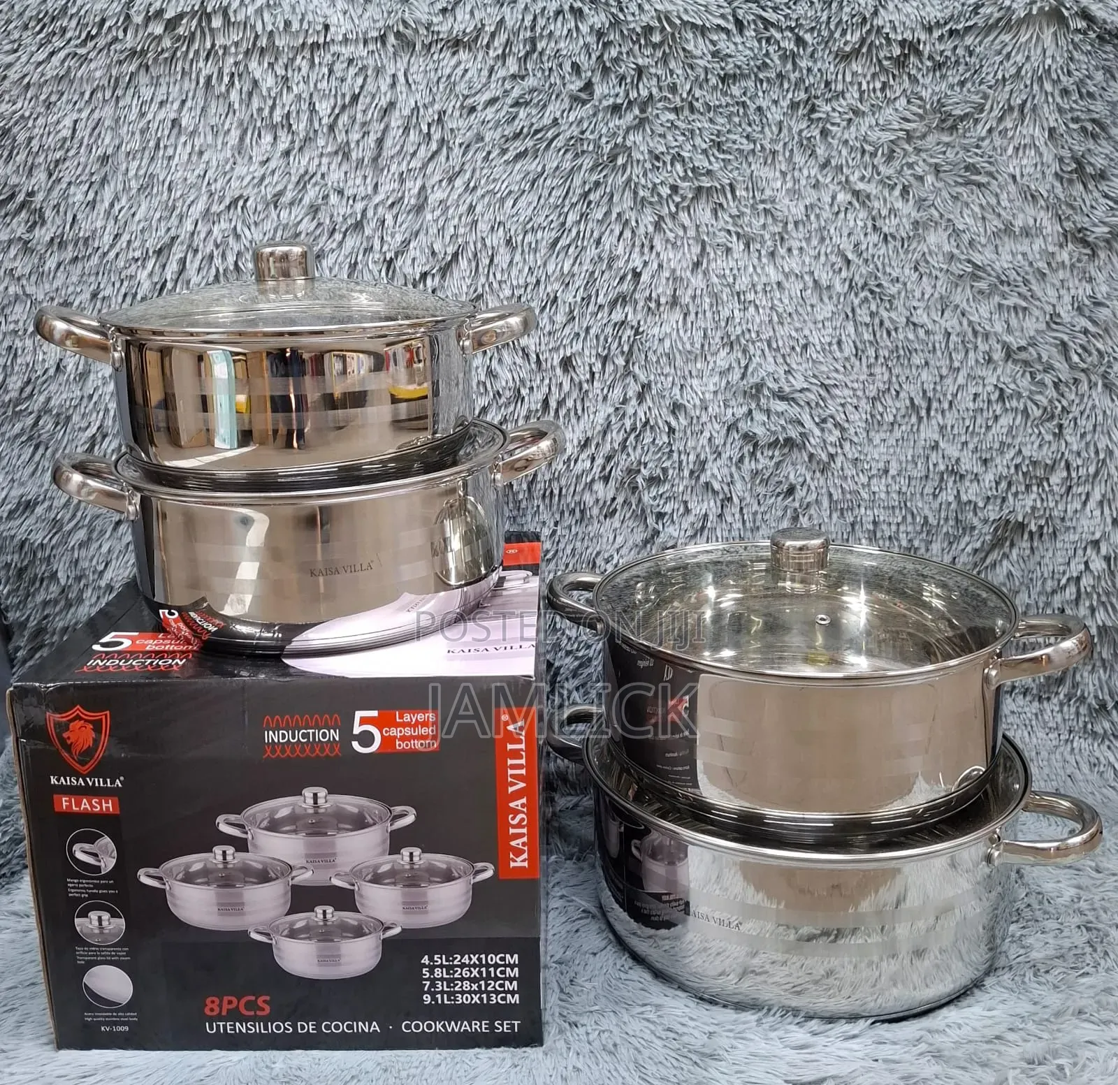Kaisa Villa 8-Piece Cookware Set - Pt