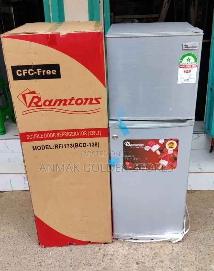 Ramtons Fridge Double Fridge 128litres Rf173 Silver at 26,000