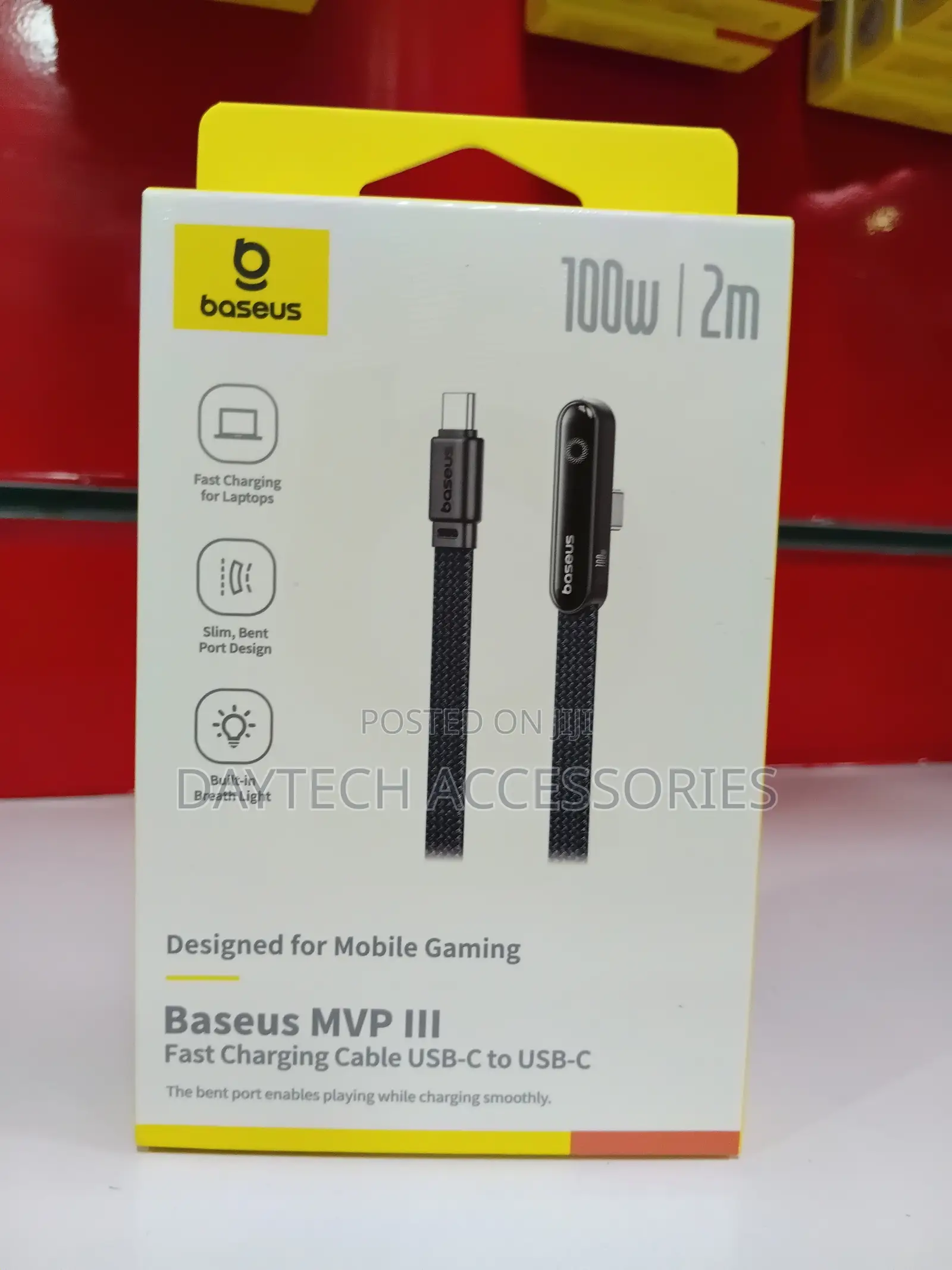 Baseus MVP 3 Fast Charging Usb-C Cable 100w With Bent Port 2m
