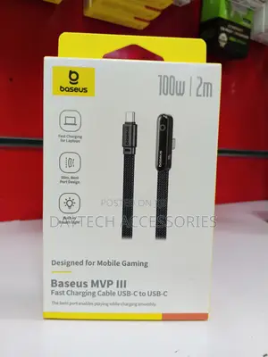 Baseus MVP 3 Fast Charging Usb-C Cable 100w With Bent Port 2m