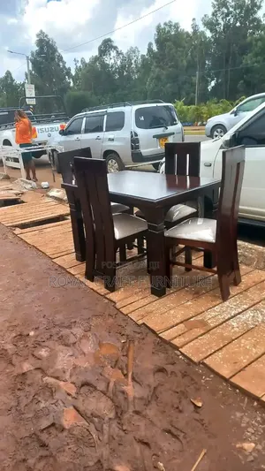 Modern 4-Seater Dining Set - Premium Board Top Table