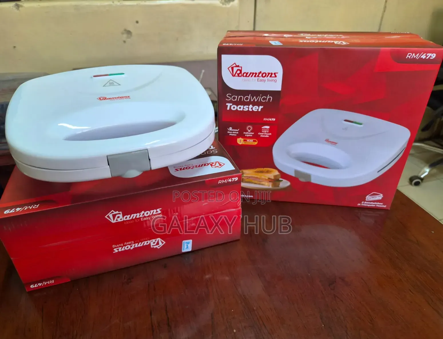 Ramtons Sandwich Maker 2slice White Rm479