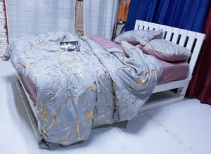 Gold Marble Foil Style Duvet Cover Set - Cl