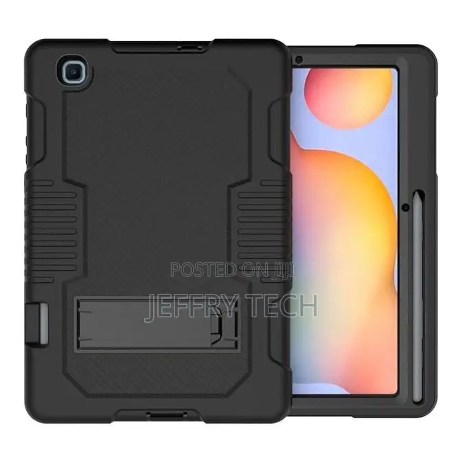 Case With Holder for Samsung Galaxy Tab S6 Lite P610 - Black