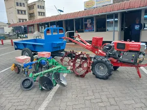 Walking Tractor With Trailer and Seed Planter