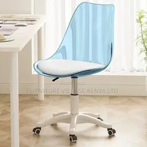 Ergonomic Transparent Swivel Office Chair