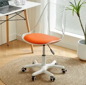 Ergonomic Transparent Swivel Office Chair