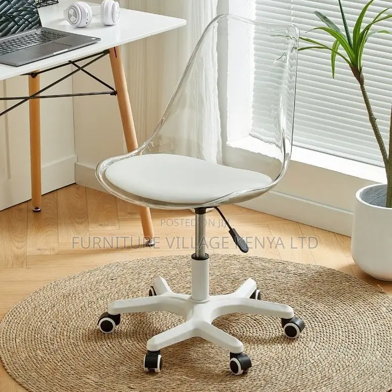 Ergonomic Transparent Swivel Office Chair