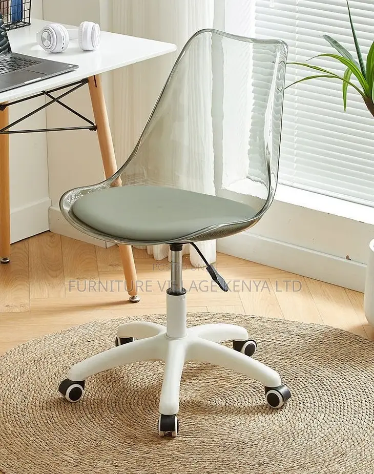 Ergonomic Transparent Swivel Office Chair