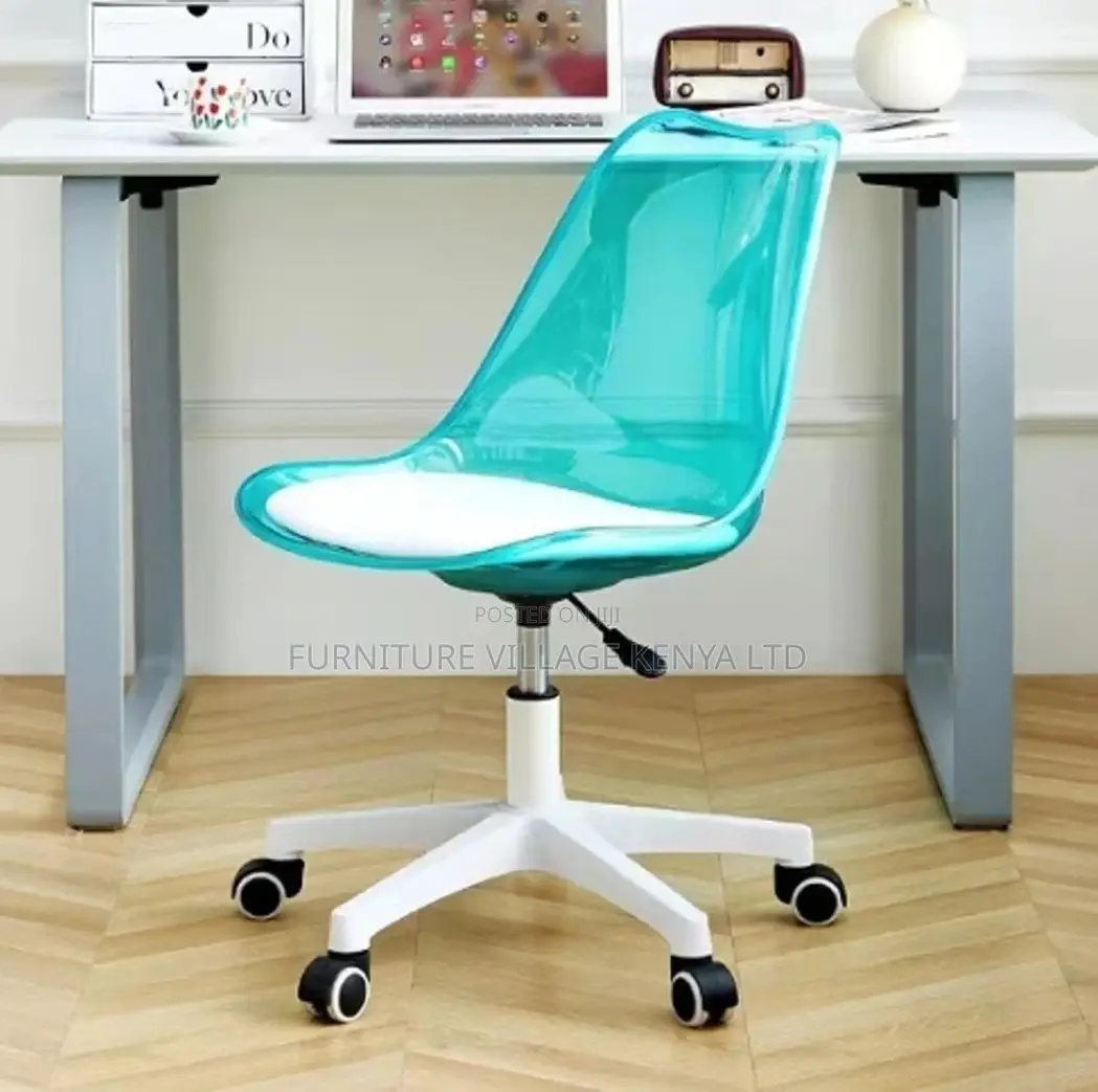 Ergonomic Transparent Swivel Office Chair
