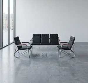 Office Bench : 5-Seater Office Lounge Waiting Bench